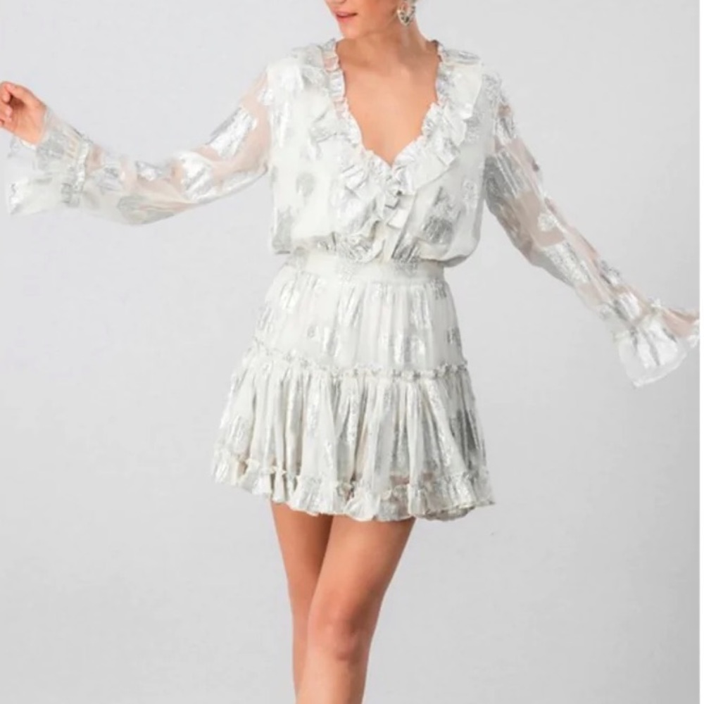 VICI White/Ivory/Silver Dress (BRIDES)- Med.